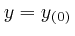 $y = y_{\left( 0 \right)}$